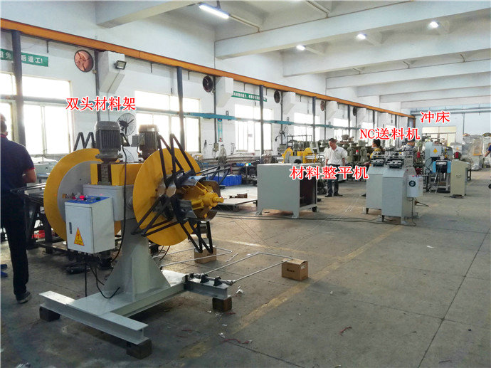 雙頭開卷機卷板整平機NC伺服送料機配沖床生產(chǎn)線